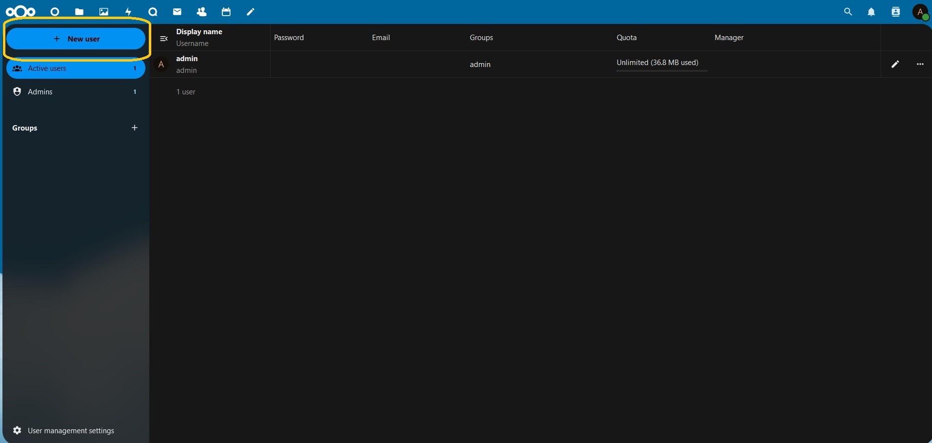 Nextcloud Add Users