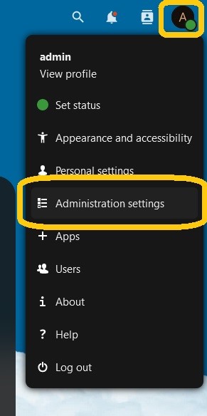 Nextcloud Administration Settings