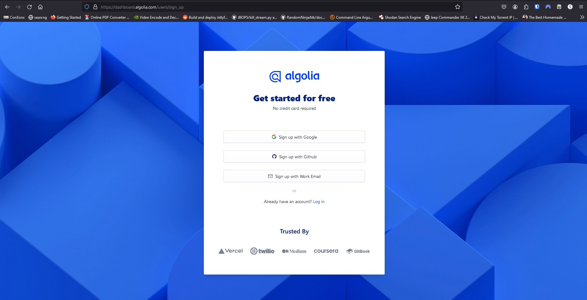 Create Algolia Account