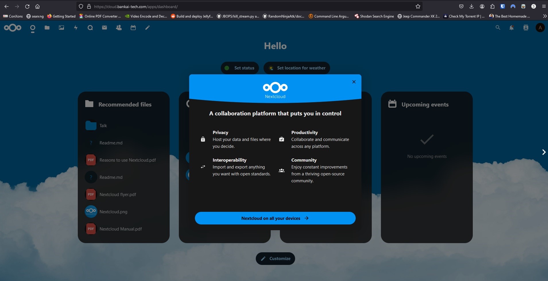 Nextcloud Dashboard