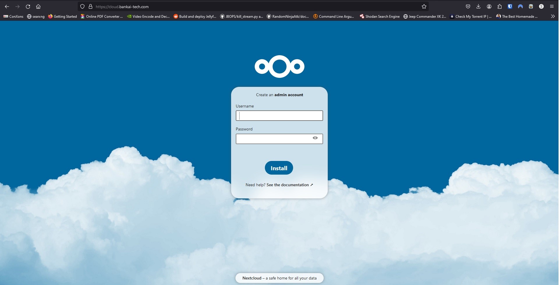 Nextcloud First Start