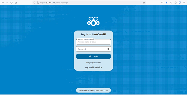 Nextcloud First Run